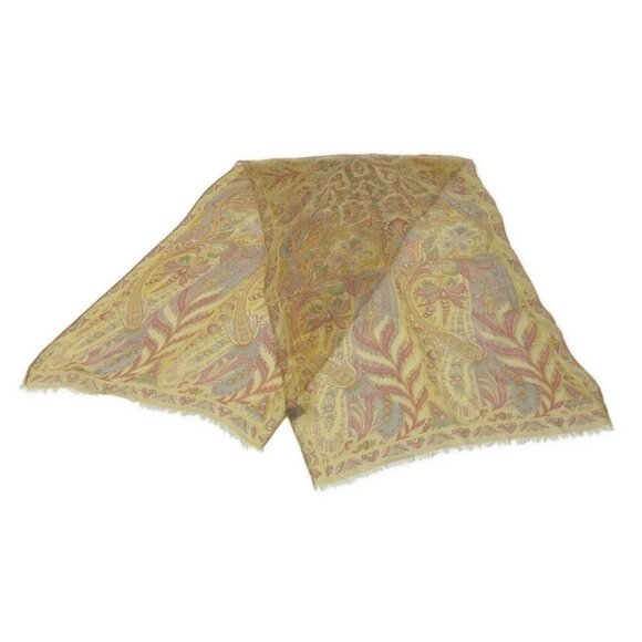 Auth ETRO - Yellow Pink Multi Scarf - Picture 1 of 5